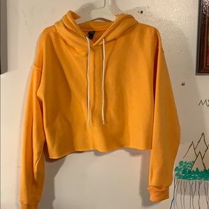 Orange creamsicle cropped hoodie